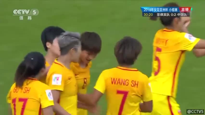 女足亚洲杯-李影两球马君世界波 中国3-0进世界杯