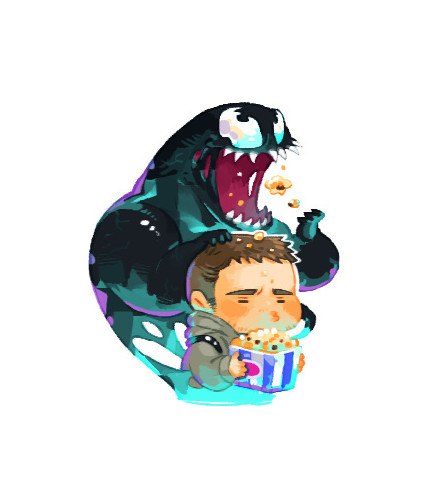 吃人的毒液成萌宠网友为其制作小天使表情