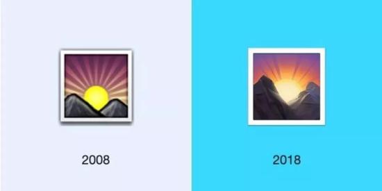 * “山际的日出”改变了多年的外观，但保留了原始设计的精髓