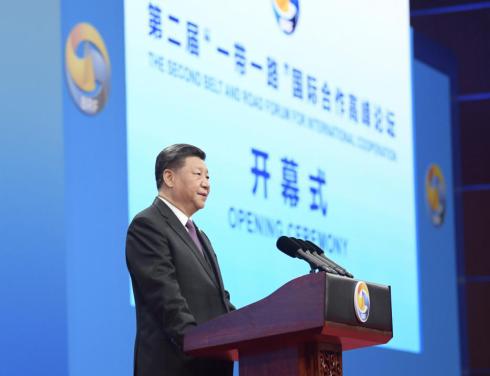 4月26日，习近平出席第二届“一带一路”国际合作高峰论坛开幕式并发表主旨演讲。