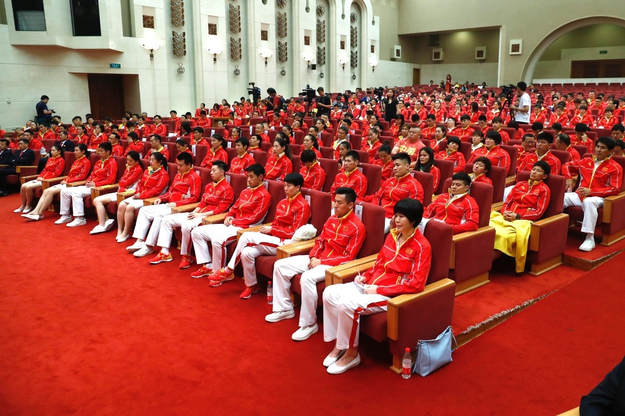 中国代表团出征仪式