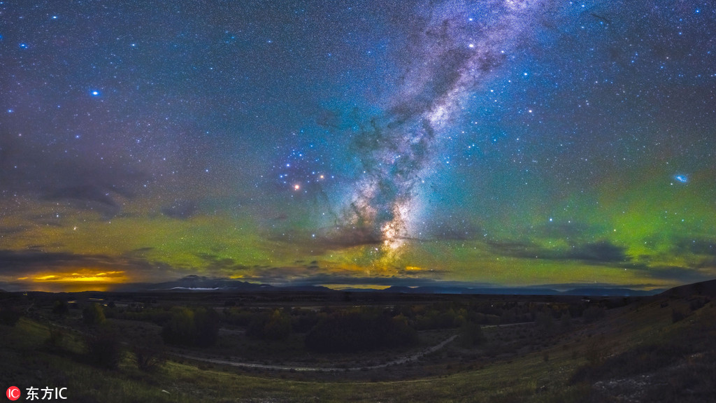 新西蘭星空美景 星光燦爛似萬花筒噴射