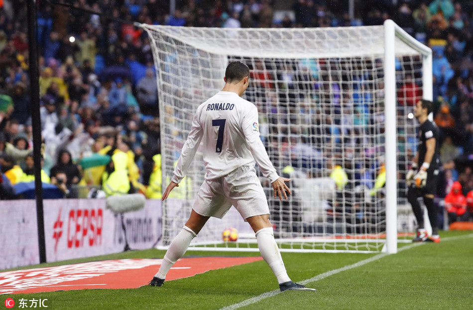 c罗独中两元 皇马2-1希洪竞技
