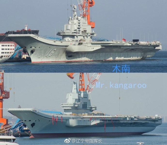 多图对比辽宁舰和国产新航母:有哪些不同