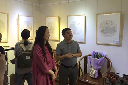 “解语•花前”——程万里、丁勤伉俪作品联展南京开幕_手机凤凰网