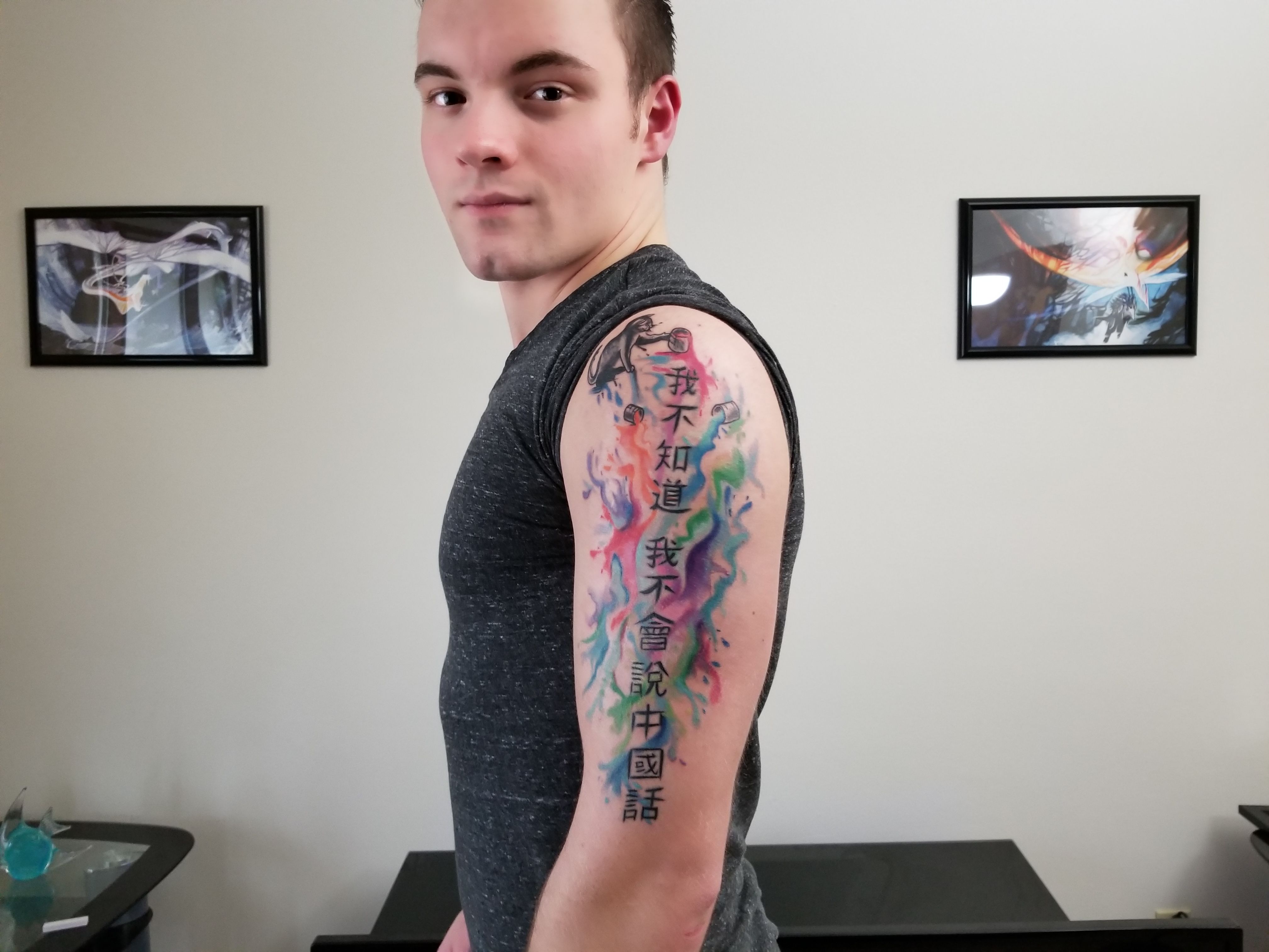 歪果仁在胳膊上纹中文我不知道我不会说中国话