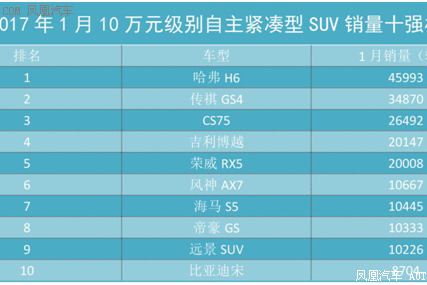 自主SUV集体爆发 这