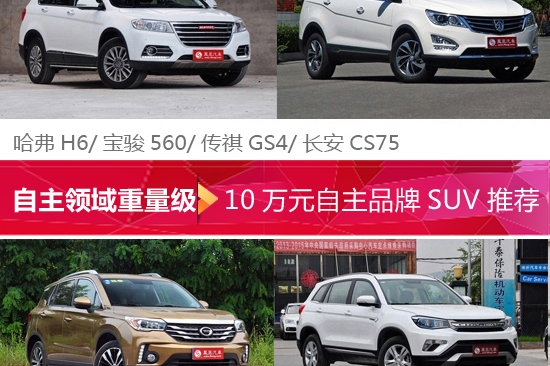 10万元自主品牌SUV