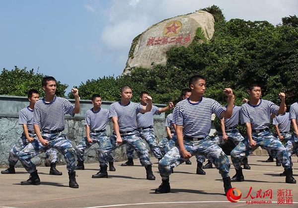 部队官兵练习军体拳.章勇涛 摄