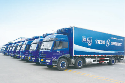 专业的冷链配送车队