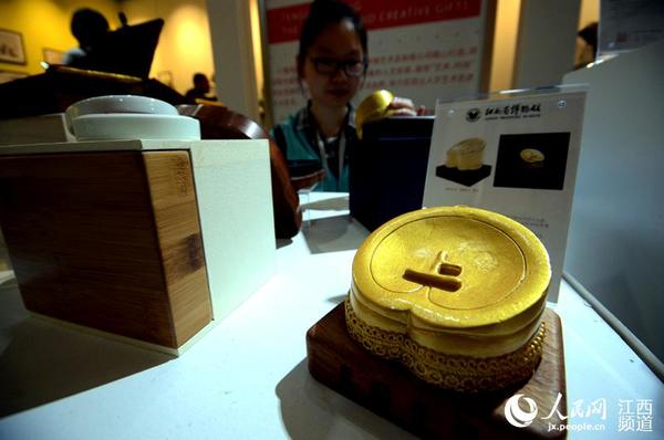 马蹄金,雁鱼灯 海昏侯墓文创产品亮相艺博会