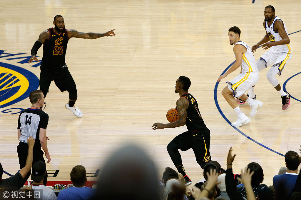 2018年5月31日,美国,17/18nba总决赛首场,克利夫兰骑士vs金州勇士,jr