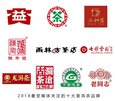 2018年最受媒体关注的十大普洱茶品牌出炉