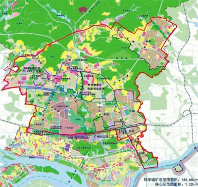 招标公告"中的广州科学城规划图为支持更多香港澳门青年创客创新匆档