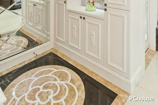 欧式玄关隔断装修效果图欧式玄关隔断装修效果图7大理石拼花的大器