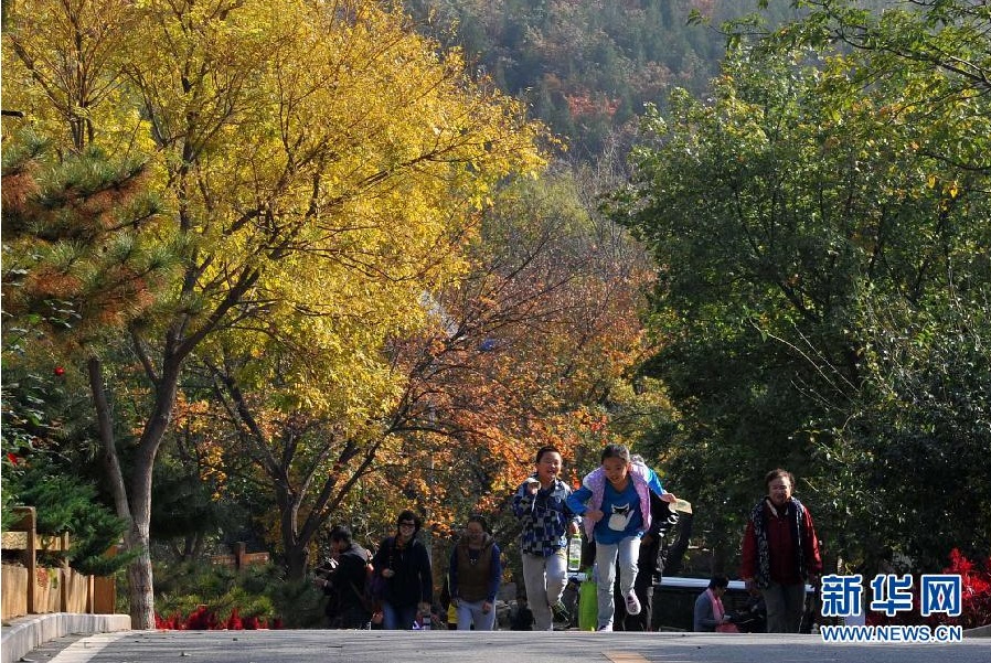 3,游客在北宫国家森林公园内参观游览.新华社记者公磊摄
