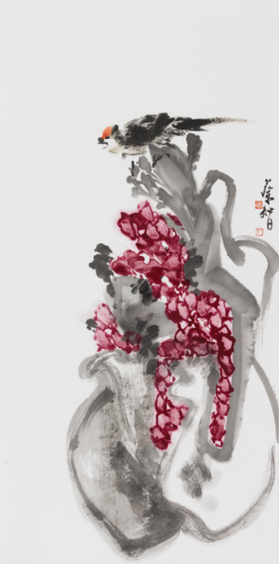 雄浑大气笔墨纵横:品读蔡智写意花鸟画艺术