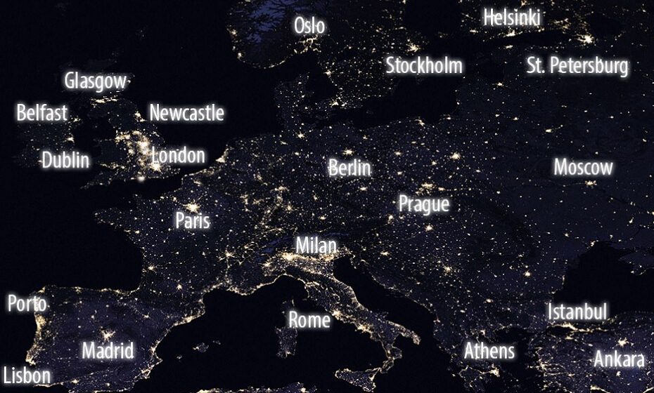 NASA公布地球夜景美图 灯光璀璨震撼人心(组图)_手机凤凰网