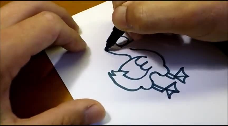 如何把英文单词duck画成一只小鸭子