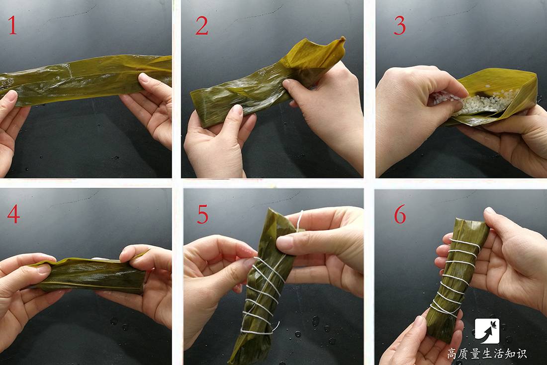 长方形粽子的包法图解图片