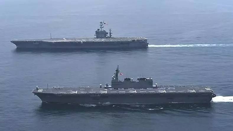 辽宁舰面前都是渣日本出云号搭载隐身战机冒充小航母