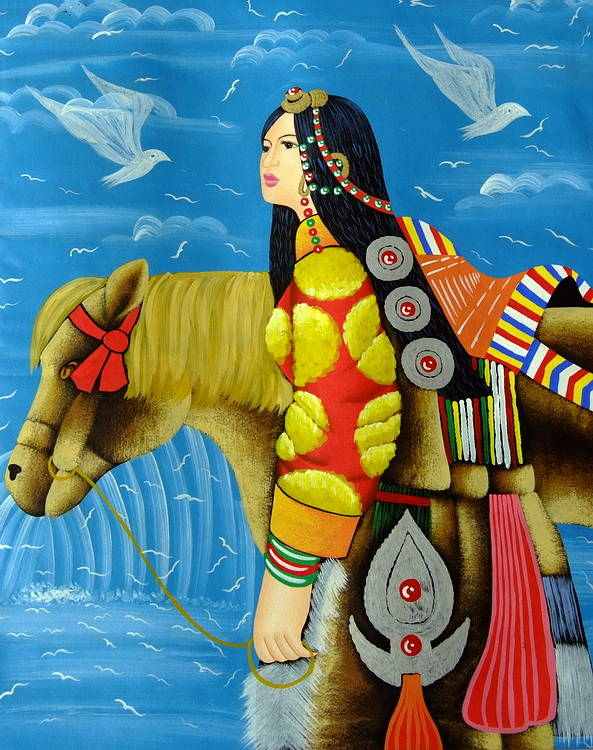 这些唐卡画里的藏族姑娘们~__凤凰网