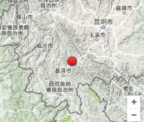 云南普洱墨江县发生2.9级地震 震源深度5千米