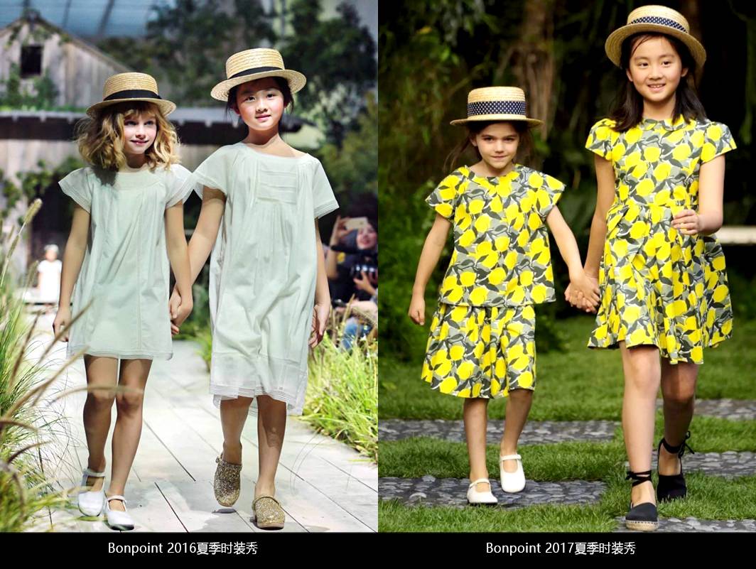 这已经是多多第三次为bonpoint走秀了,驾轻就熟的样子俨然一个小模特.