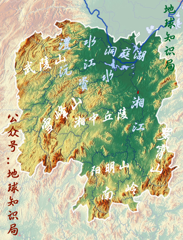 湖南主要山脉分布图图片