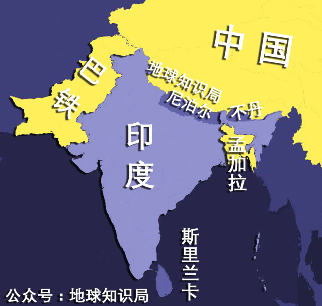 印度地图高清中文版图片