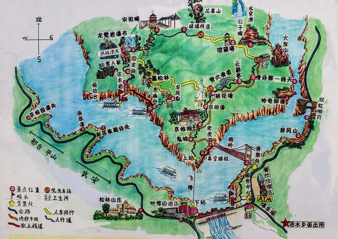 京娘湖地图图片图片