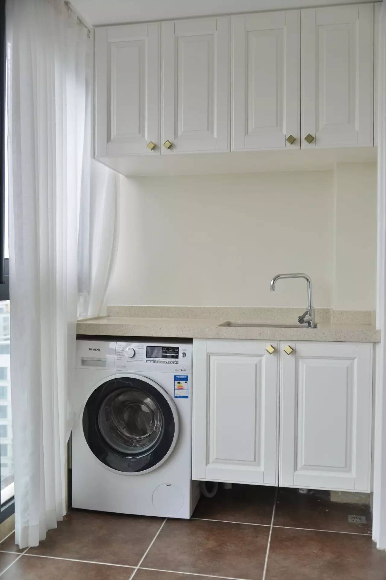 阳台放洗衣机,送你40多款案例!美观大气