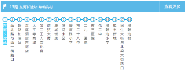 13路公交车路线: