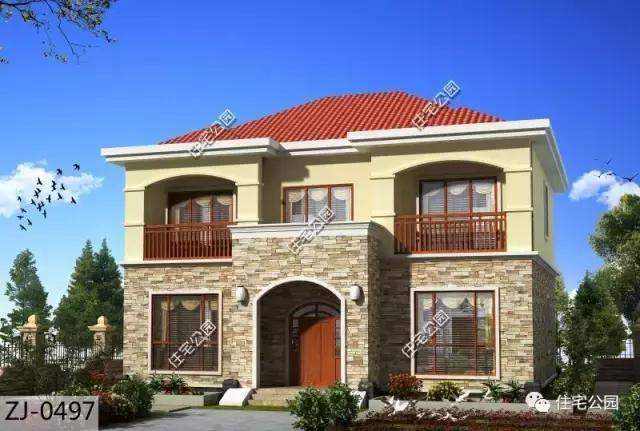 住宅公园最经典户型,13x14米2层小别墅,盖房就选这个!