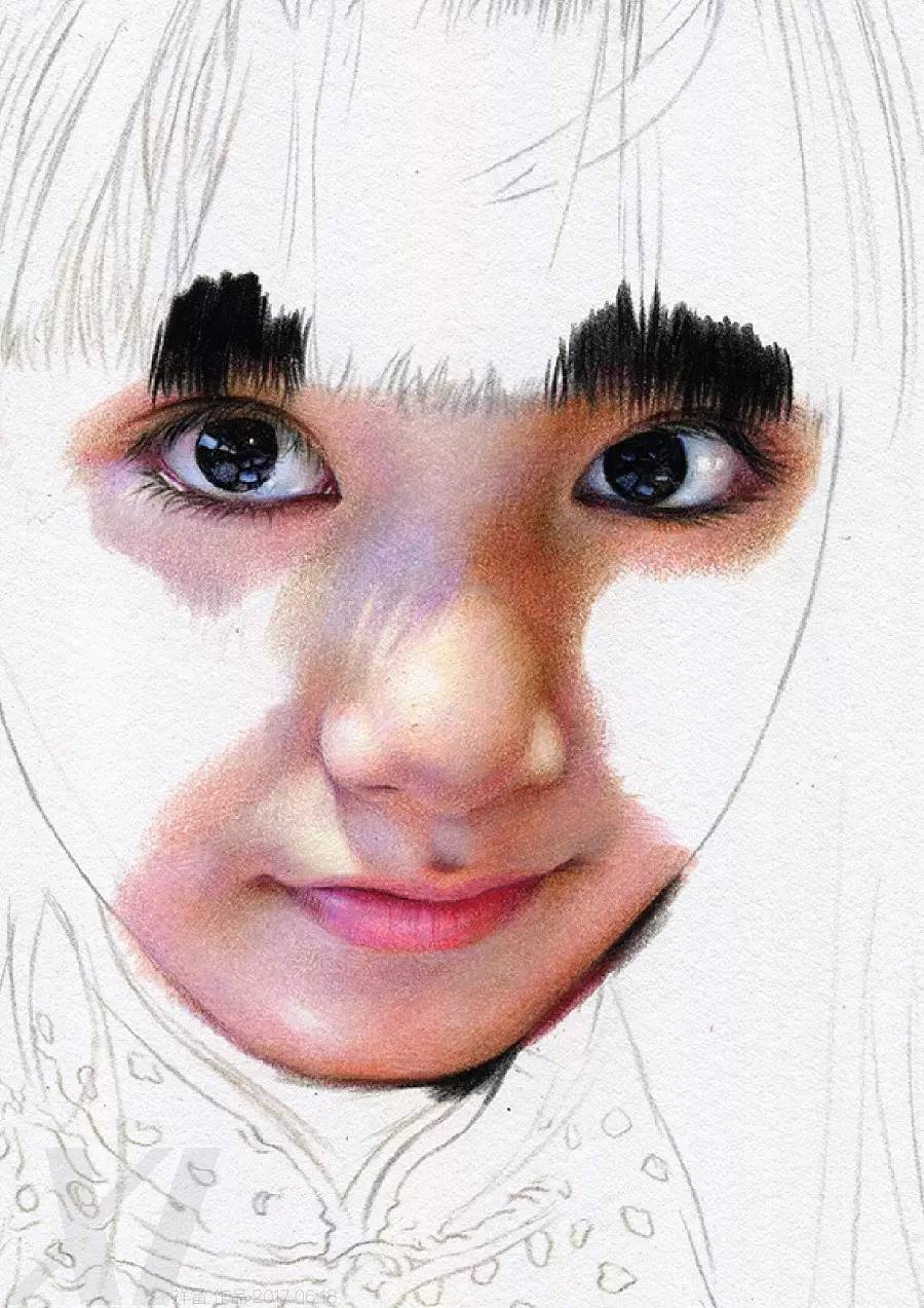 画的比照片还漂亮,人物彩铅画,附步骤图
