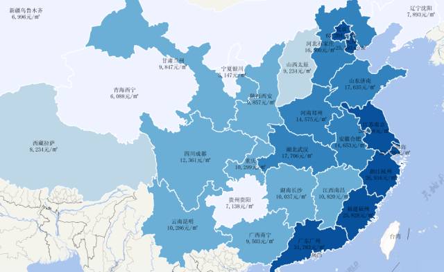 全國僅有10個主要城市房價不過萬看看你心儀的城市在不在