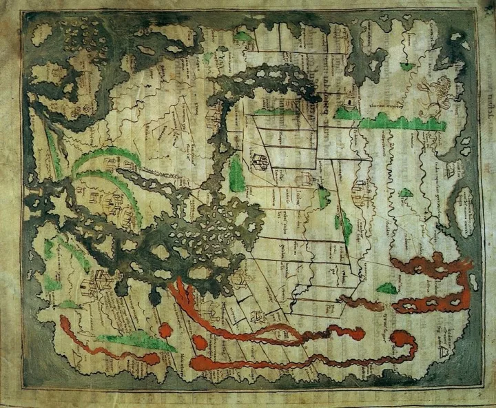 唐朝时的世界地图格局图片