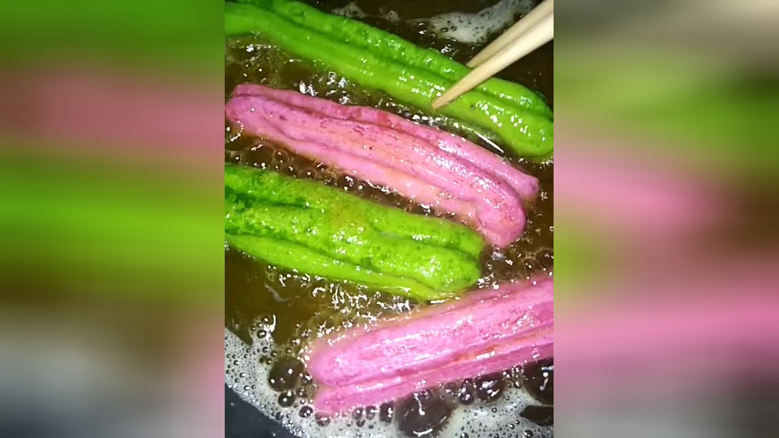 妈妈做的果蔬大油条,特别好吃