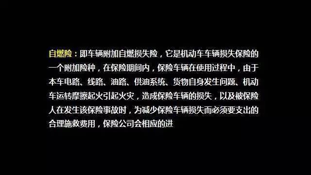 看一下自燃险的定义