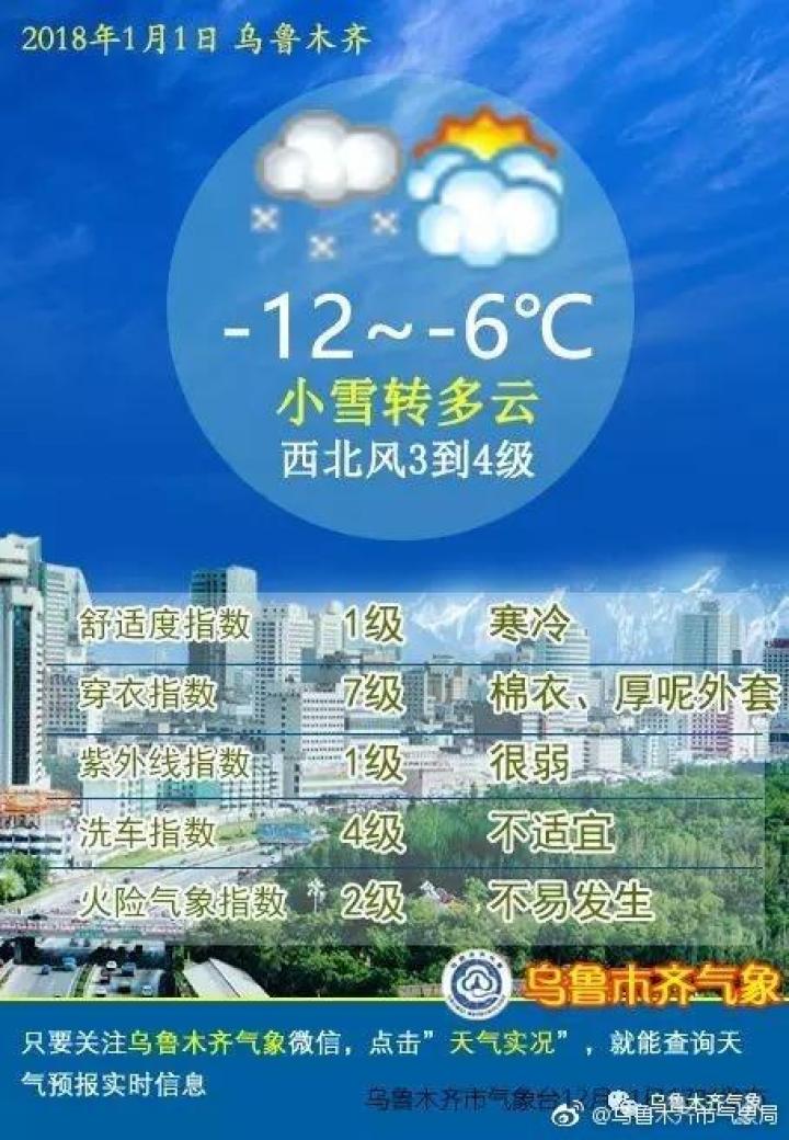 小雪凌晨来乌鲁木齐送祝福!