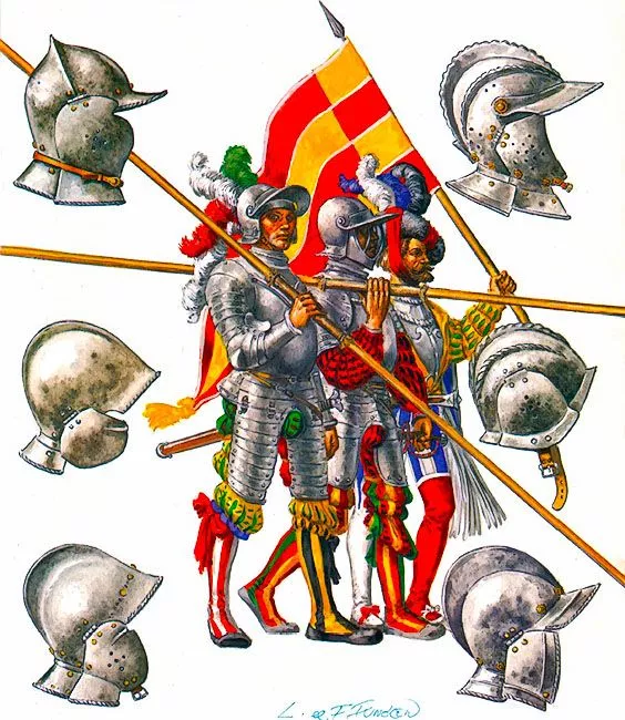 路易发现,他手里最可靠的部队,是几千来来自德意志诸侯和西班牙的雇佣
