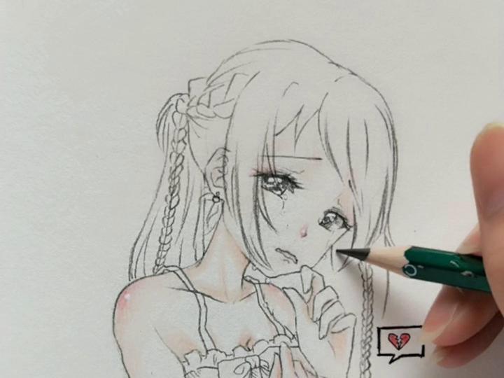 1分钟绘画小课堂,教你画气质双马尾