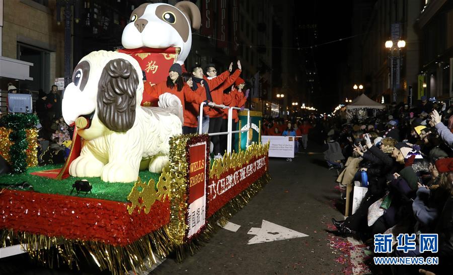 旧金山中国农历新年花车大巡游 凤凰网