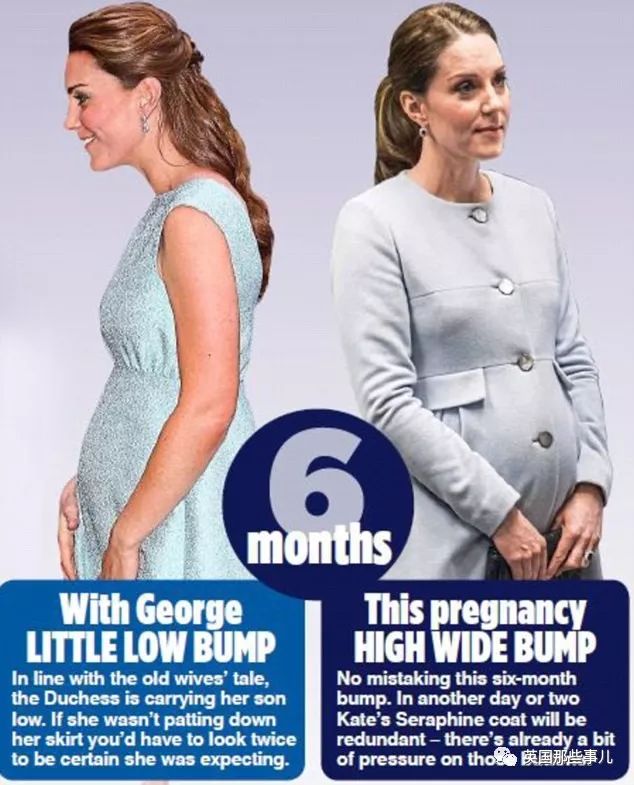 怀孕7个月的时候,夏洛特——肚子很高很大,凯特不得已穿了一件没有