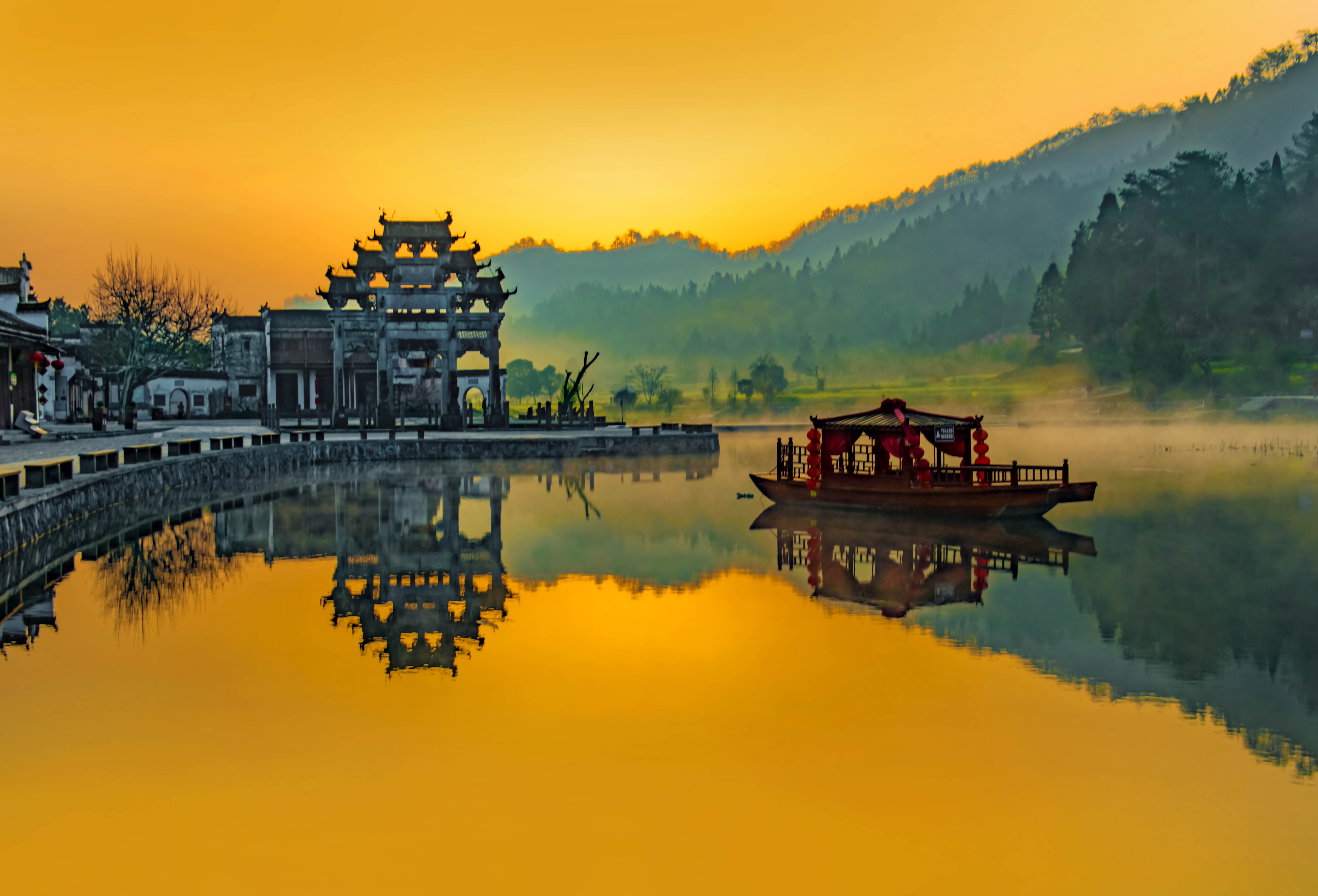 这个大早没白起,让我见到了最美的西递