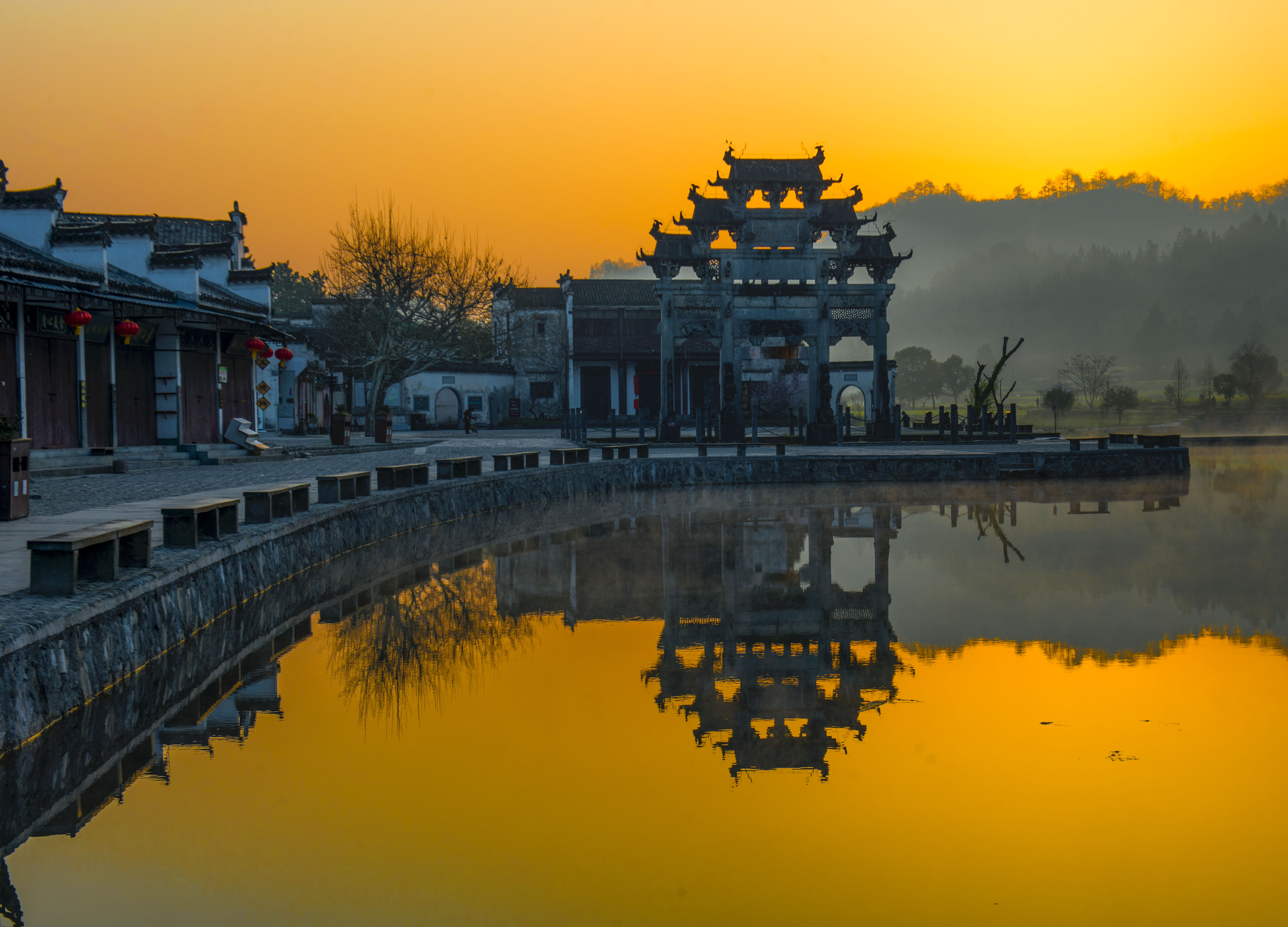 这个大早没白起,让我见到了最美的西递