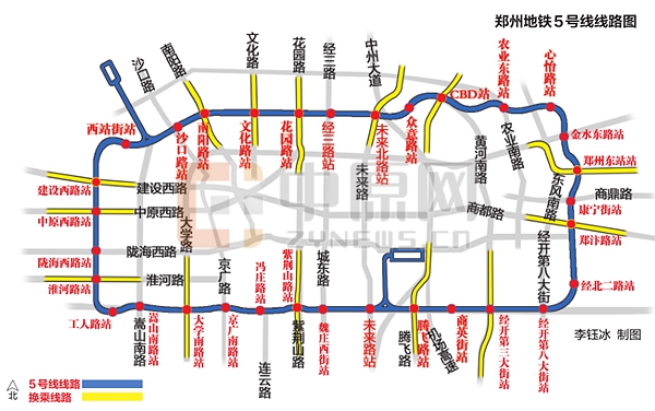 郑州5号线地铁站点图图片