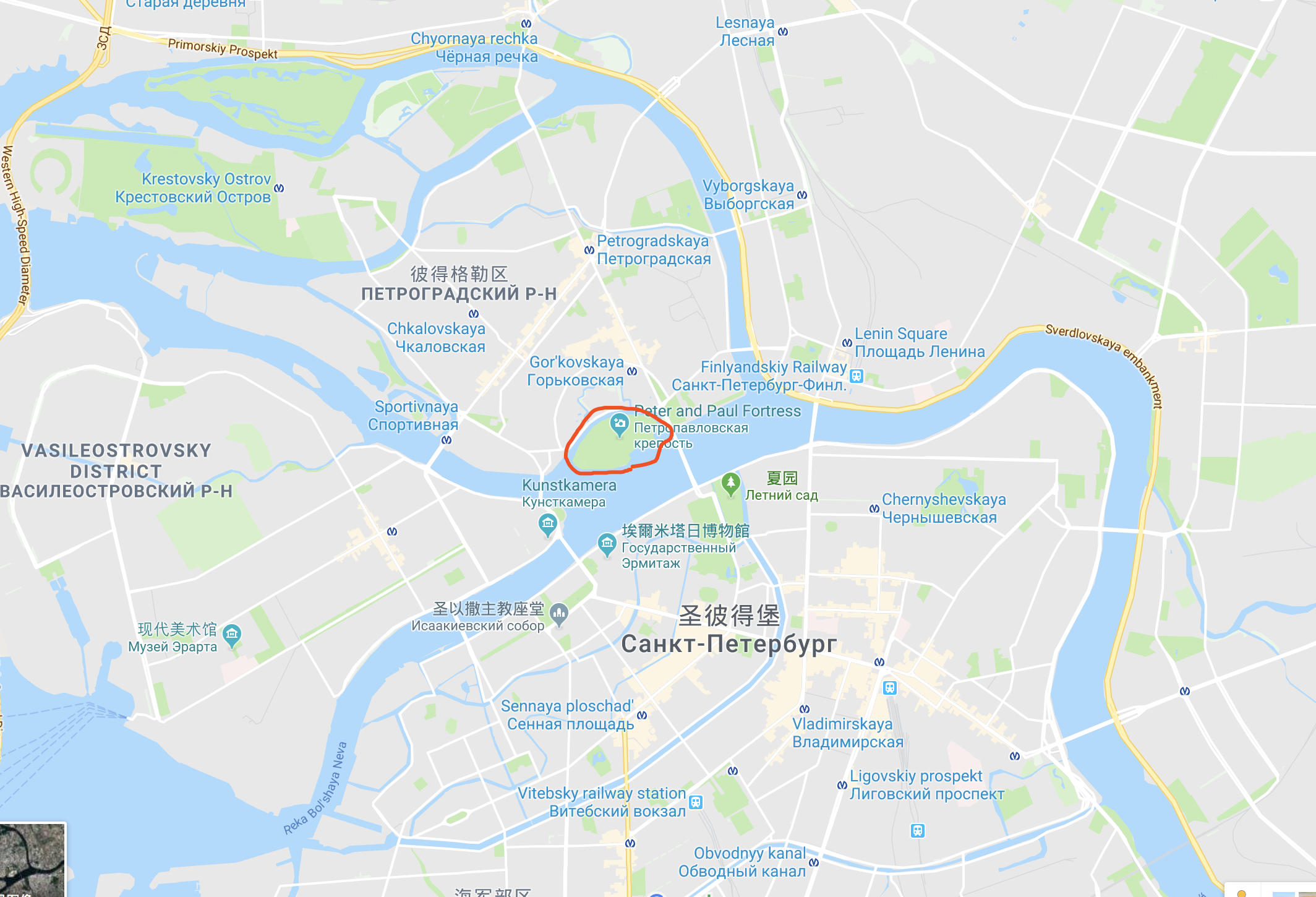 圣彼得堡地理位置地图图片