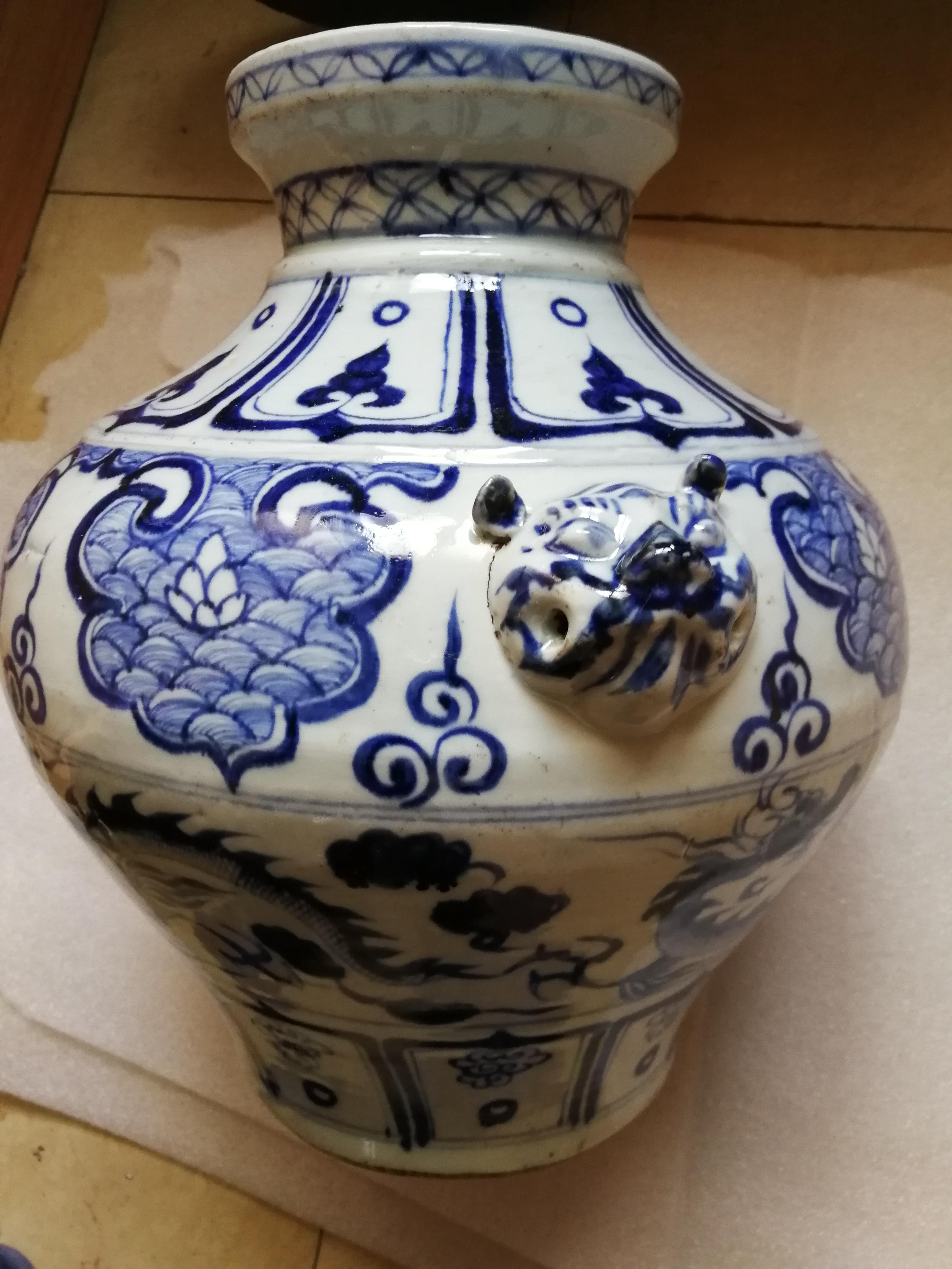 精品赏识——元青花虎头龙纹罐