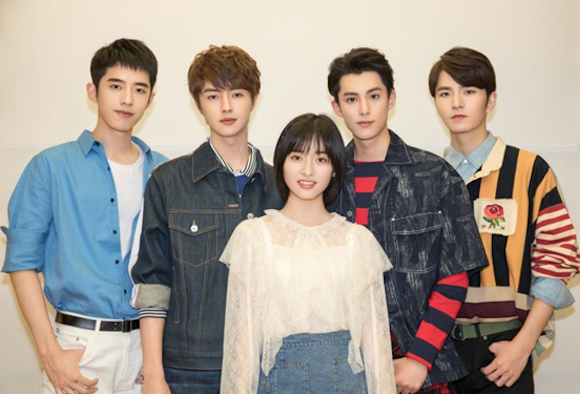 新《流星花园》主创登《快乐大本营》 f4首次合体亮相